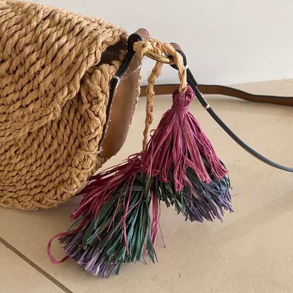 Porfois Crossbody Summer Vacation Beach Straw Lined Bag - Picture 14 of 14